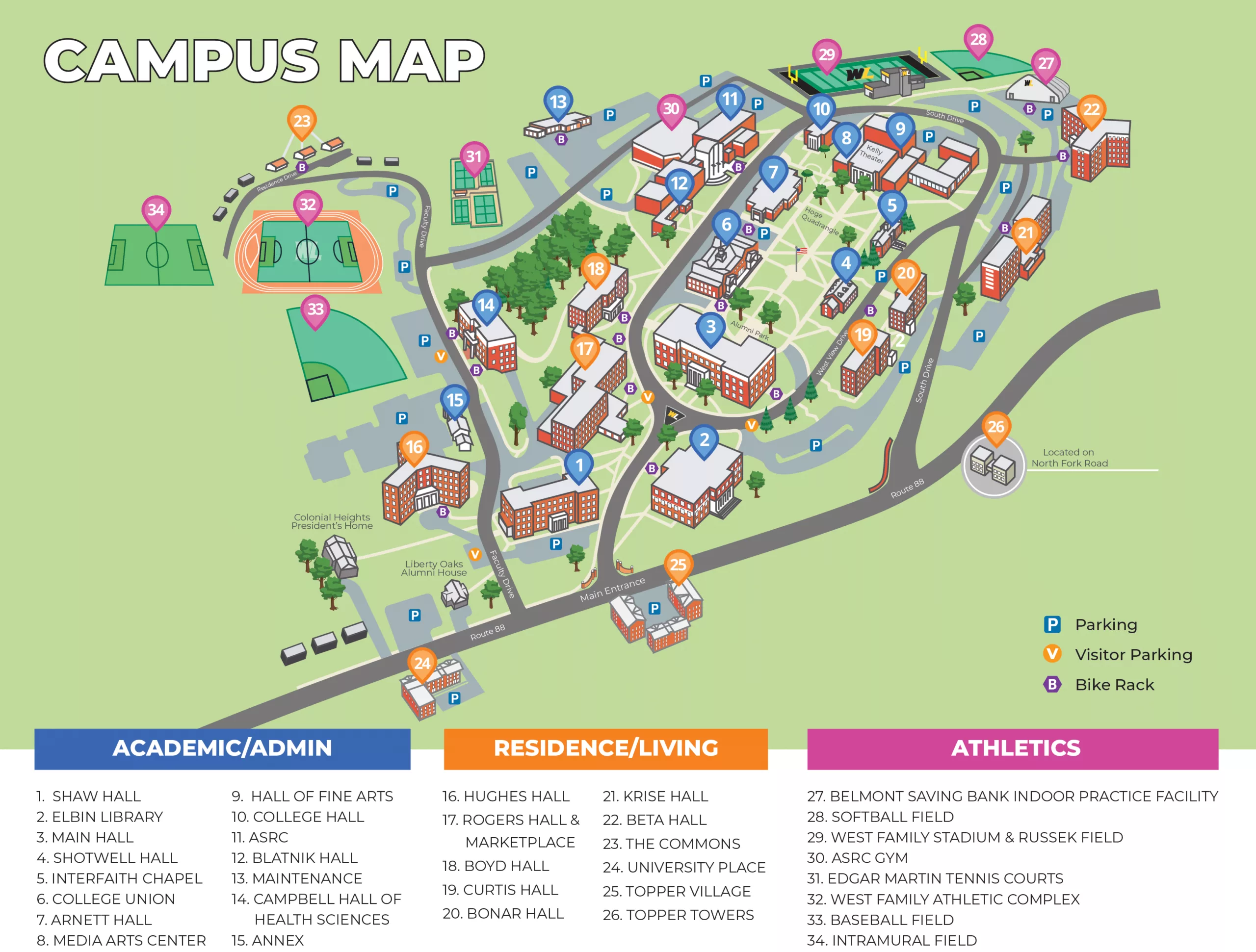 West Liberty University Campus Map