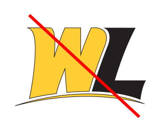 WLU Logo W and Swoosh Gold with Black Outline, Y Black
