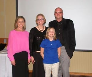 From left, Dr. Carrie White, Betsy, Dave and Emma McFarland.