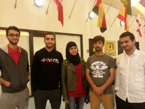 From left, Hamza Guizani (Tunisia), Firas Jerbi (Tunisia), Laraib Abdul Rehman, Syed Saleem, Syed Bilal Quasim (Pakistan).