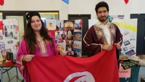 Arij Ben M'barek and Oussema Bouaicha represent Tunisia at last year's Culture Fair. 