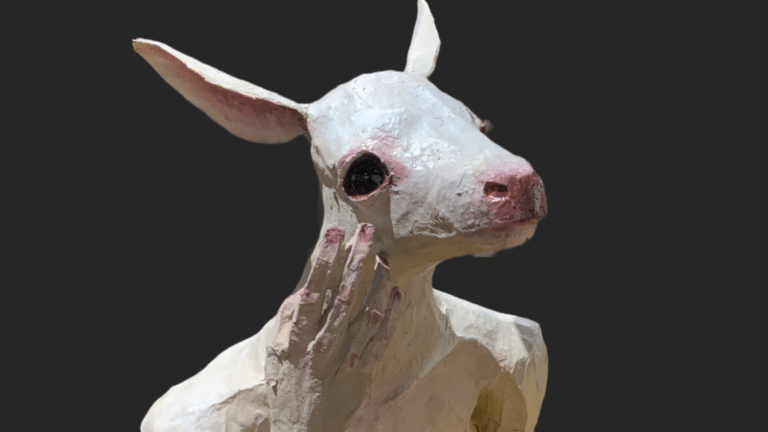 Sculpture of a cow
